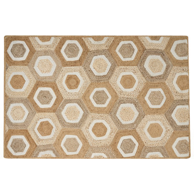 Beliani Rug Basoren Beige 200 X 300 Cm Jute - image 1