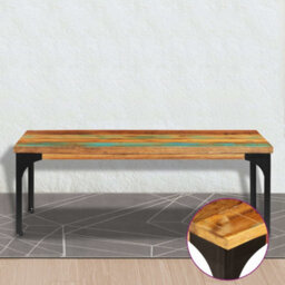 Berkfield Coffee Table 100X60X35 Cm Solid Reclaimed Wood - thumbnail 8