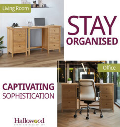 Hallowood Furniture Aston 3 Drawer Desk And Filing Cabinet Set - thumbnail 6