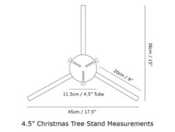 "Garden Pride Decorative Sussex Christmas Stand 4.5"" Tube Black" - thumbnail 2