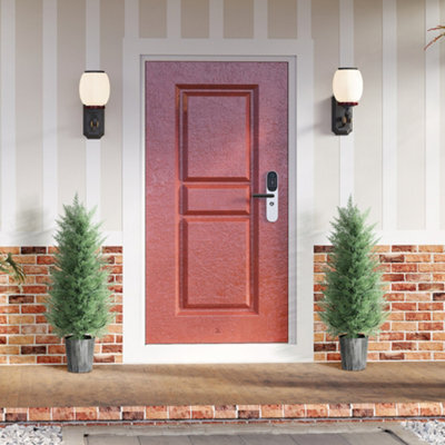 Homcom Artificial Cypress Trees With Pe Leaves For Indoor Outdoor Set Of 2 - image 1