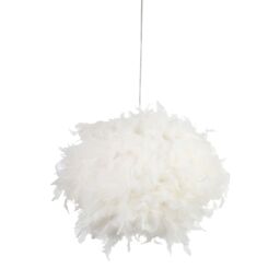 Inlight Melito White Feather Ball Cylinder Light Shade (D)40Cm - thumbnail 2
