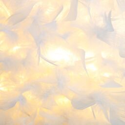 Inlight Melito White Feather Ball Cylinder Light Shade (D)40Cm - thumbnail 3