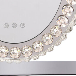 Living And Home Vanity Makeup Mirror With Lights Large Oval Crystal Lighted Mirror For Bedroom - thumbnail 5