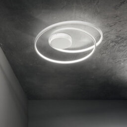 Ideal Lux Oz Led Decorative Swirl Integrated Led Semi Flush Light Gold, 3000K - thumbnail 2