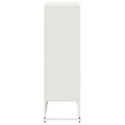 Berkfield Highboard White 68.5X38.5X123.5 Cm Steel - thumbnail 7