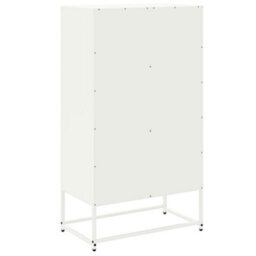 Berkfield Highboard White 68.5X38.5X123.5 Cm Steel - thumbnail 8
