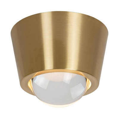 Lucide Rigon Flush Ceiling Light Diameter 9Cm Led 3000K - Matt Gold, Brass - image 1