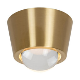 Lucide Rigon Flush Ceiling Light Diameter 9Cm Led 3000K - Matt Gold, Brass - thumbnail 1