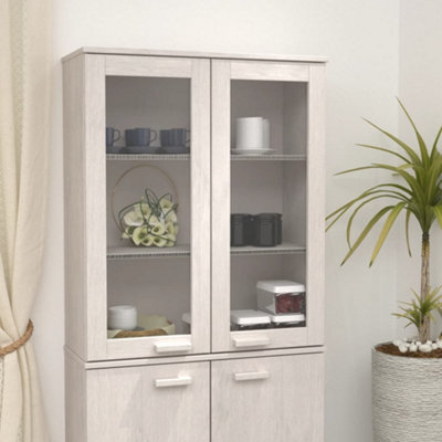 Berkfield Top For Highboard White 85X35X100 Cm Solid Wood Pine - image 1