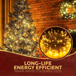 Festive Fix Christmas Tree Lights 200 Led 20M Waterproof String Decorations Remote 8 Modes Energy Saving Indoor/outdoor Xmas Light - thumbnail 5