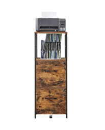 Modcraft Industrial Filing Cabinet With 2 Drawers And Open Shelf , Home Office File Storage For A4 - thumbnail 3