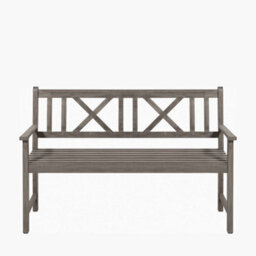 Pacific Lifestyle Grey 3 Seater Acacia Wood Bench For Garden - thumbnail 3