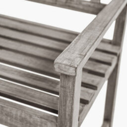 Pacific Lifestyle Grey 3 Seater Acacia Wood Bench For Garden - thumbnail 9