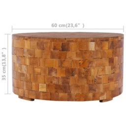 Berkfield Coffee Table 60X60X35 Cm Solid Teak Wood - thumbnail 3