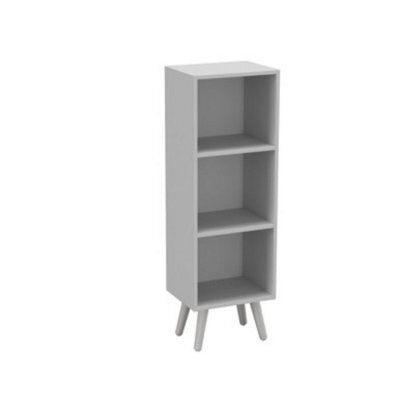 Urbn-Living Urbnliving 80Cm Height 3 Tier White Wooden Storage Cube Bookcase Scandinavian Style White Legs - image 1