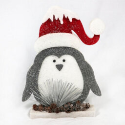 Shatchi 20Ccm Red Penguin Christmas Tabletop Figures Window  Glitter Foam Showpiece Decorations - thumbnail 2