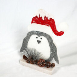 Shatchi 20Ccm Red Penguin Christmas Tabletop Figures Window  Glitter Foam Showpiece Decorations - thumbnail 4