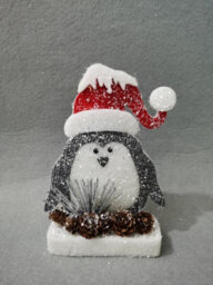 Shatchi 20Ccm Red Penguin Christmas Tabletop Figures Window  Glitter Foam Showpiece Decorations - thumbnail 1