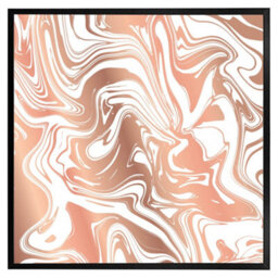 "Andrew Lee Rose Gold Marble (Picutre Frame) / 12X12"" / Black" - thumbnail 3