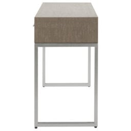 Pacific Lifestyle Grey Wash Mango Wood Dressing Table With 2 Drawers And Silver Metal Frame 100Cm, Ambroso - thumbnail 7