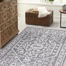 Vintage Medallion Grey Traditional Medium Rug, (L)170Cm X (W)120Cm - thumbnail 5
