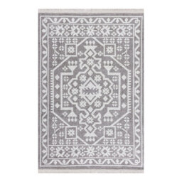 Vintage Medallion Grey Traditional Medium Rug, (L)170Cm X (W)120Cm - thumbnail 1