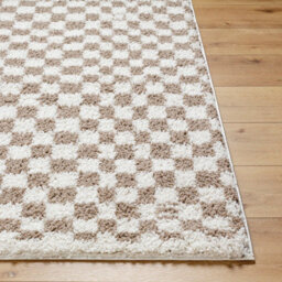 Livabliss Birmingham-Modern Black Grey Brown Checkered Soft Plush Pile Living Dining Bedroom Rug 200 X 275 Cm Easy Care, Non Shedding - thumbnail 5