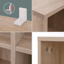 Songmics Bookcase, Wooden Bookshelf With 8 Compartments, Floor Standing Storage Unit, Oak Colour - thumbnail 4
