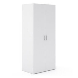 Furniture To Go Space Wardrobe With 2 Doors White 1750 (W) 77.6 X  (H) 175.4 X  (D) 49.4Cm - thumbnail 2