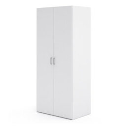 Furniture To Go Space Wardrobe With 2 Doors White 1750 (W) 77.6 X  (H) 175.4 X  (D) 49.4Cm - thumbnail 4