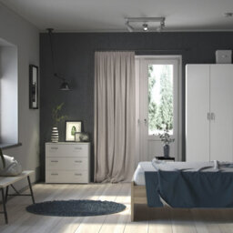 Furniture To Go Space Wardrobe With 2 Doors White 1750 (W) 77.6 X  (H) 175.4 X  (D) 49.4Cm - thumbnail 6