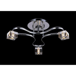 Luminosa Lighting Luminosa Sisco Semi Flush Round 3 Light G9 Polished Chrome - thumbnail 2