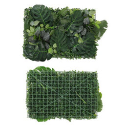 Living And Home Green Artificial Plant Fake Grass Decoration Wall Panel 600 X 400 mm - thumbnail 4