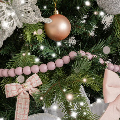 Melody Maison Lilac Purple Wooden Beaded Ball Garland Christmas Decoration - 150Cm (1.5M / 59') - image 1