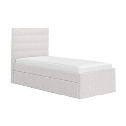 Flair Ari Upholstered Single Bed With Trundle Beige Boucle - thumbnail 5