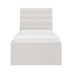 Flair Ari Upholstered Single Bed With Trundle Beige Boucle - thumbnail 6