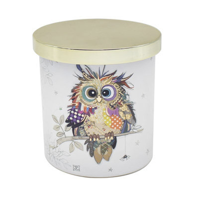 Scented Candle Cashmere & Silk Bug Art Otto Owl Hand Poured Aromatherapy Scent - image 1