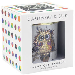 Scented Candle Cashmere & Silk Bug Art Otto Owl Hand Poured Aromatherapy Scent - thumbnail 2