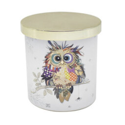 Scented Candle Cashmere & Silk Bug Art Otto Owl Hand Poured Aromatherapy Scent - thumbnail 1