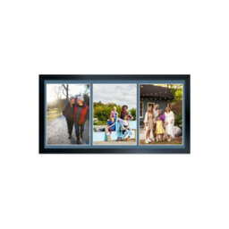 AK Frames 16X8 Pastel Pink Sleek Multi Photo Frame With Pompadour Mount - Holds 3 Apertures (3X) 7X5 Photos - thumbnail 1
