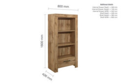 Birlea Compton Bookcase In Oak Effect - thumbnail 9
