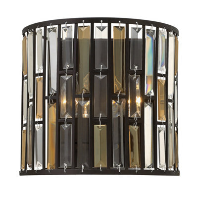 Luminosa Lighting Elstead Gemma 2 Light Indoor Wall Light Vintage Bronze, E14 - image 1