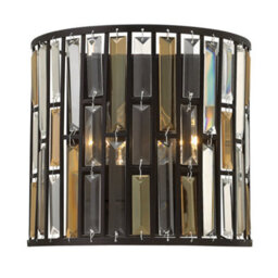 Luminosa Lighting Elstead Gemma 2 Light Indoor Wall Light Vintage Bronze, E14 - thumbnail 1