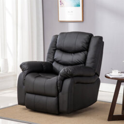 More4Homes Seattle Electric Automatic Recliner Armchair Sofa Home Lounge Bonded Leather Chair (Black) - thumbnail 1