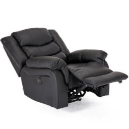 More4Homes Seattle Electric Automatic Recliner Armchair Sofa Home Lounge Bonded Leather Chair (Black) - thumbnail 4