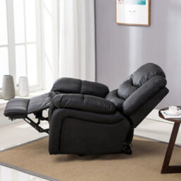 More4Homes Seattle Electric Automatic Recliner Armchair Sofa Home Lounge Bonded Leather Chair (Black) - thumbnail 8