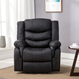 More4Homes Seattle Electric Automatic Recliner Armchair Sofa Home Lounge Bonded Leather Chair (Black) - thumbnail 7