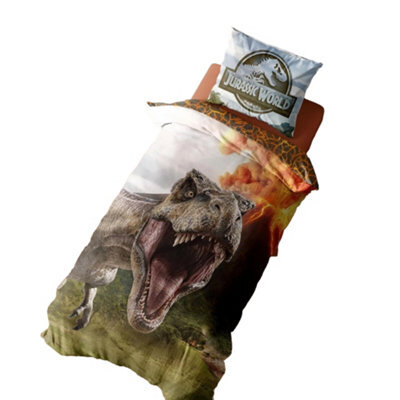 Juric World T-Rex Reversible Duvet Set Multicoloured (Single) - image 1