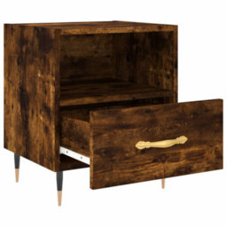 Berkfield Modern Bedside Cabinets 2 Pcs Smoked Oak 40X35X47.5 Cm Engineered Wood - thumbnail 7